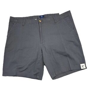 Men's Shorts Size 46 George Zip Charcoal Sky Gray Above The Knee 9" Inseam NWT